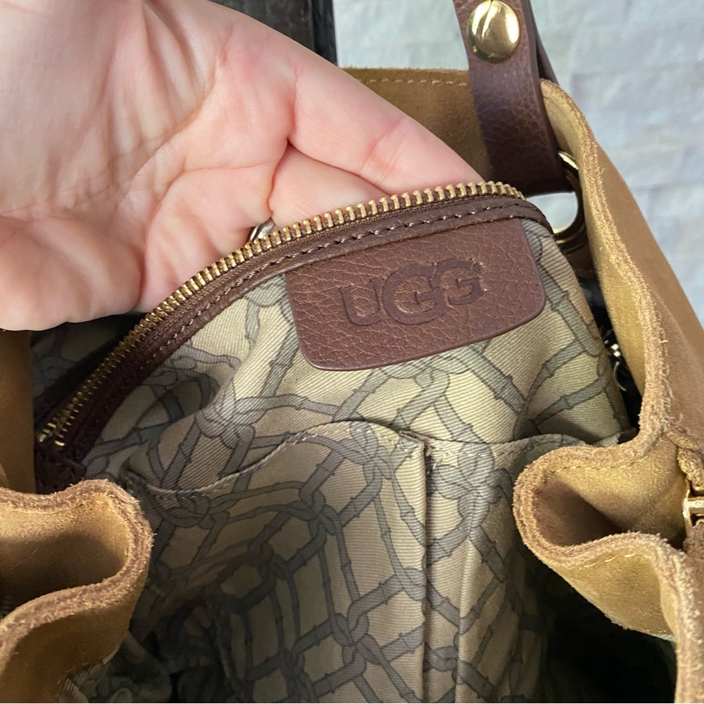 UGG Chestnut Suede “Sheldon” Tote Bag - Picture 13 of 14